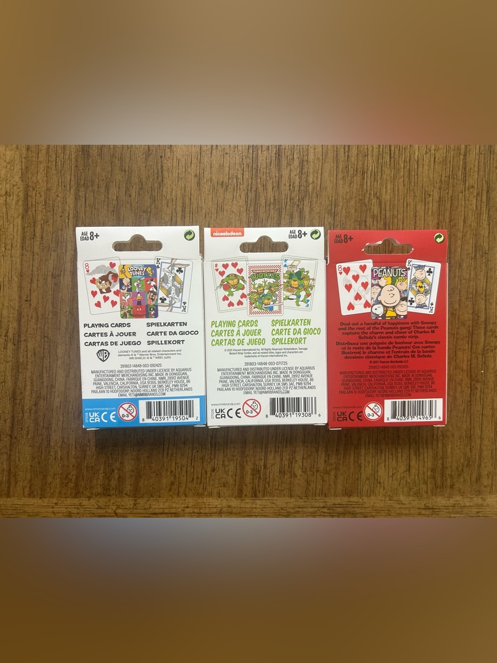 NEW Playing Cards: Looney Tunes, Teenage Mutant Ninja Turtles, and Peanuts! 🃏 - Picture 2 of 2